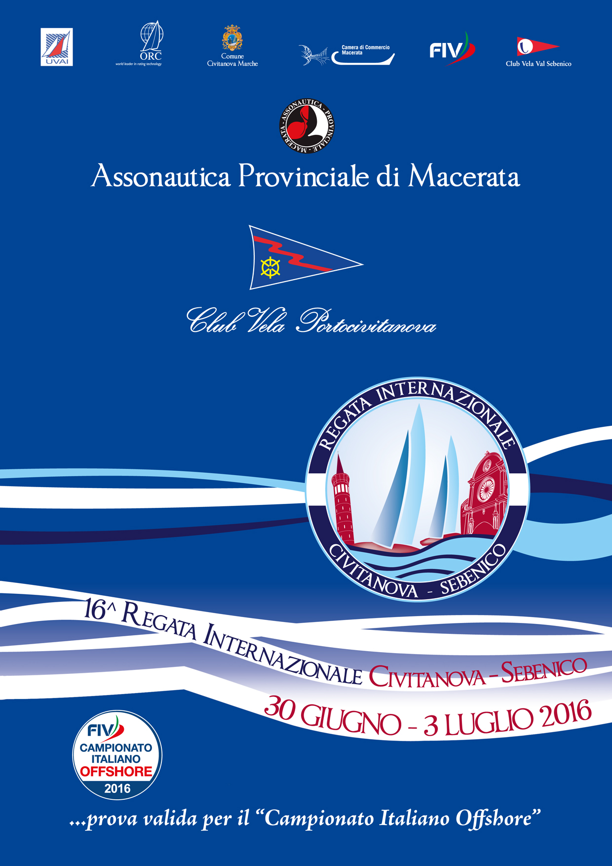 30 giugno / 3 luglio – CIVITANOVA – SEBENICO – prova del Campionato Italiano Offshore – (prova Palo d’Oro)