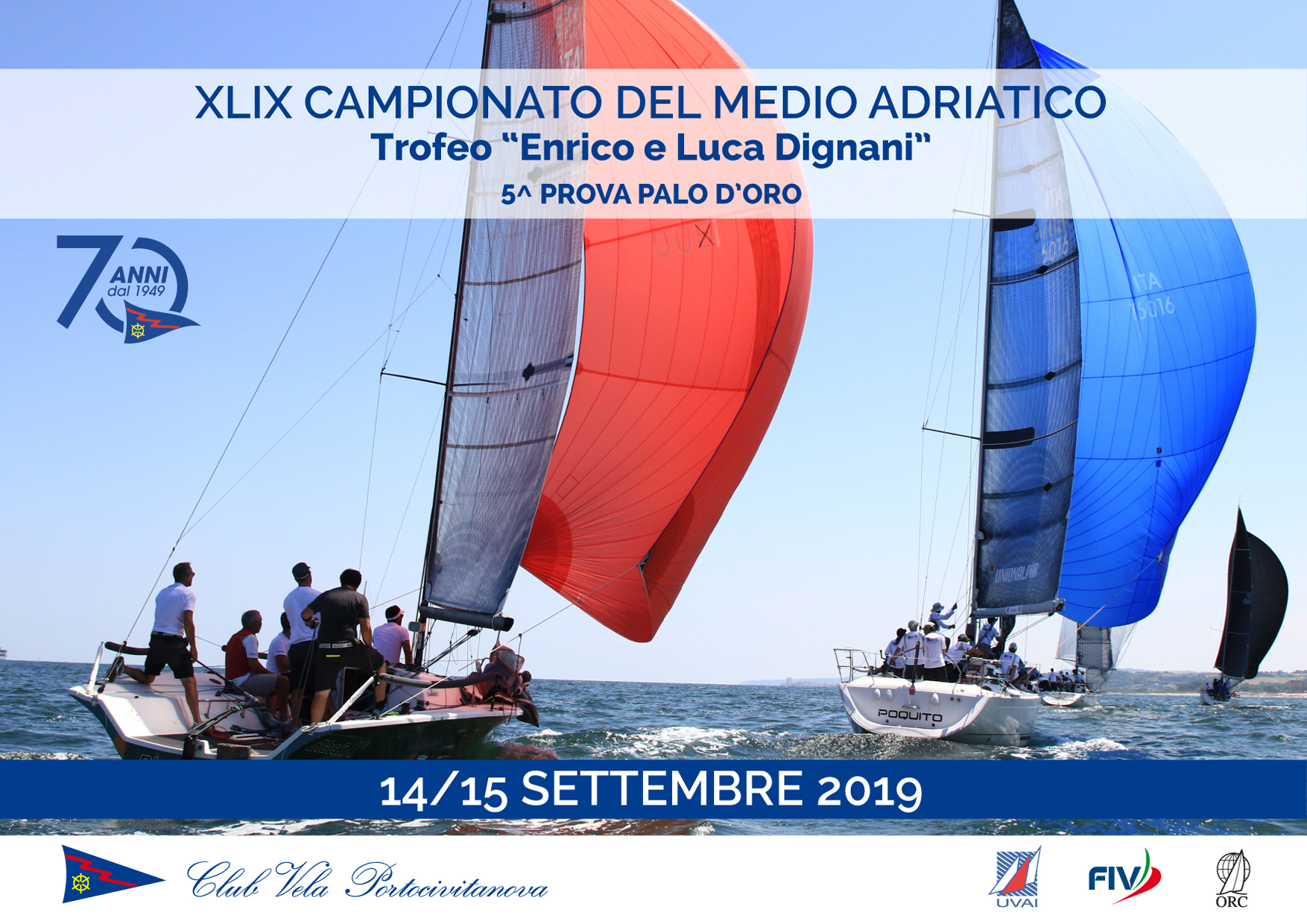 14 / 15 settembre – CAMPIONATO DEL MEDIO ADRIATICO “TROFEO ENRICO E LUCA DIGNANI” (valida Palo d’Oro 2019)